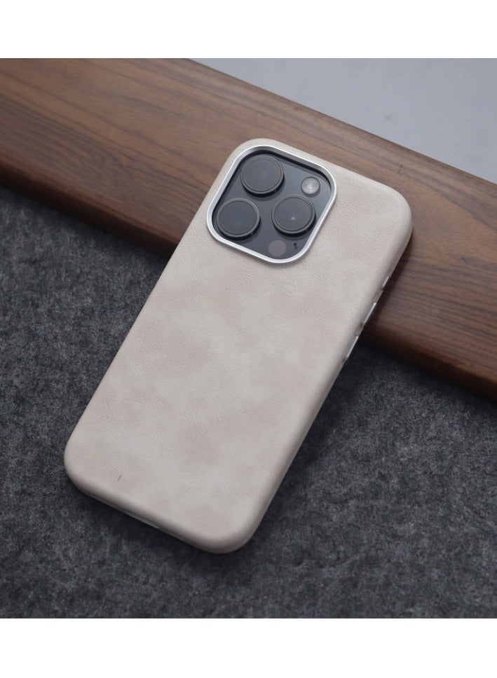 For iPhone 16 Pro Max Leather Case, Business Luxury Classic PU Leather Elegant Designer Men Cover Soft Non-Slip Grip Phone Cases for iPhone 16 Pro Max - Image 2