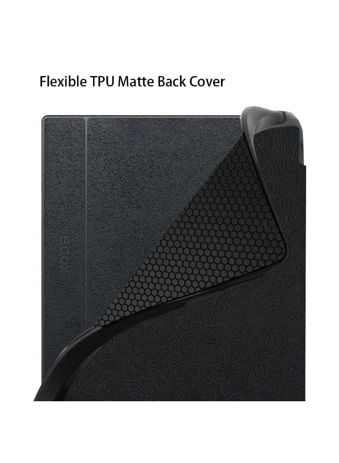 عام غطاء حامل متوافق مع Onyx Boox Go Color 7 (الجيل الثاني) 2025: غلاف جلدي متعدد الزوايا مع تصميم أوريغامي واقٍ. - Image 3