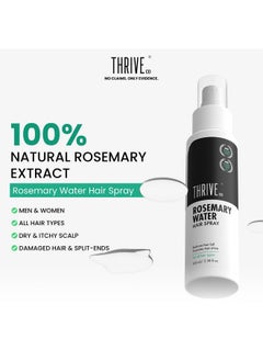 ThriveCo Rosemary Water Hair Spray | with 100% Natural Rosemary Extract, Rice Water & Hyaluronic Acid | Hair Growth, Conditioning & Shine | Men & Women, 100ml Each - pzsku/ZE0C63AD3EC24995DB48BZ/45/_/1738306662/83293669-c77d-4d63-839b-c16061a2d262