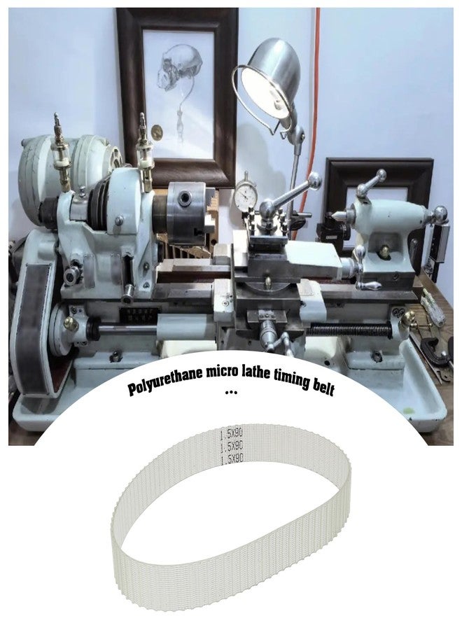 أوتوتك حزام محرك مخرطة OTOTEC قطعتين بطول 1.5 متر × 90 سنًا وطول 424 مم، حزام توقيت مخرطة صغيرة، ملحق ناقل حركة شفاف من البولي يوريثين لمخرطات صغيرة 0618 0618?3B - Image 2