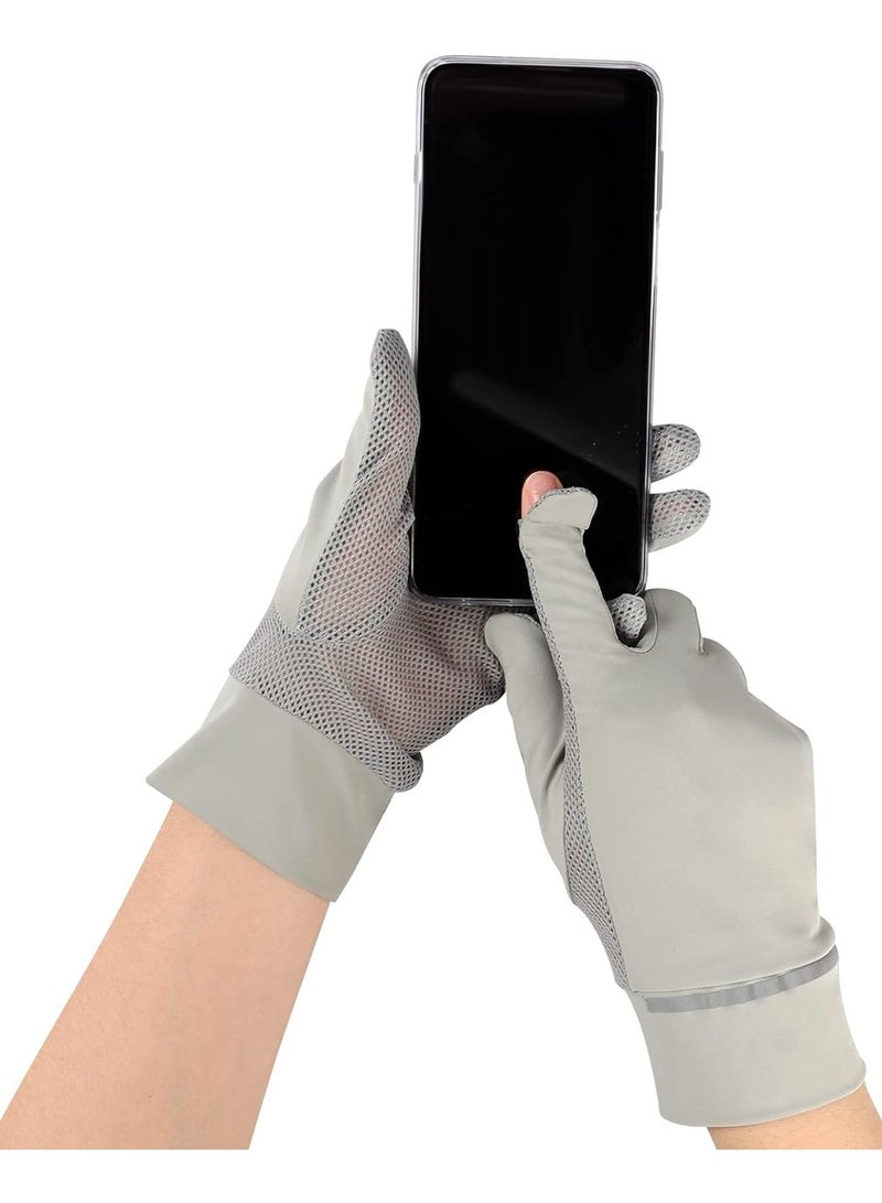 general Women's Summer UPF 50+ UV Sunscreen Gloves Mesh Cool Breathable Touchscreen Anti-slip Gloves for Driving, Cycling - Image 4