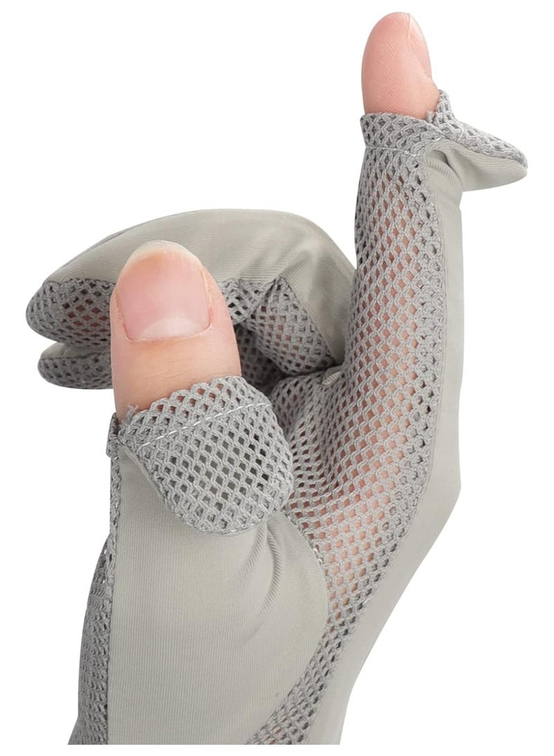 general Women's Summer UPF 50+ UV Sunscreen Gloves Mesh Cool Breathable Touchscreen Anti-slip Gloves for Driving, Cycling - Image 5