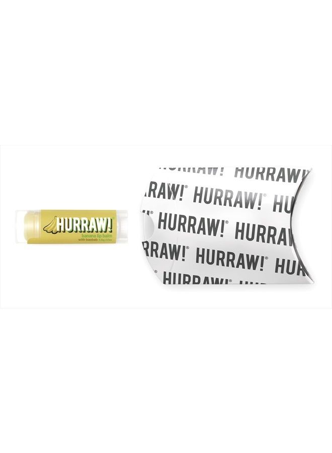 Hurraw! Banana Lip Balm: Organic, Certified Vegan, Cruelty and Gluten Free. Non-GMO, 100% Natural Ingredients. Bee, Shea, Soy and Palm Free. Made in USA - Image 2