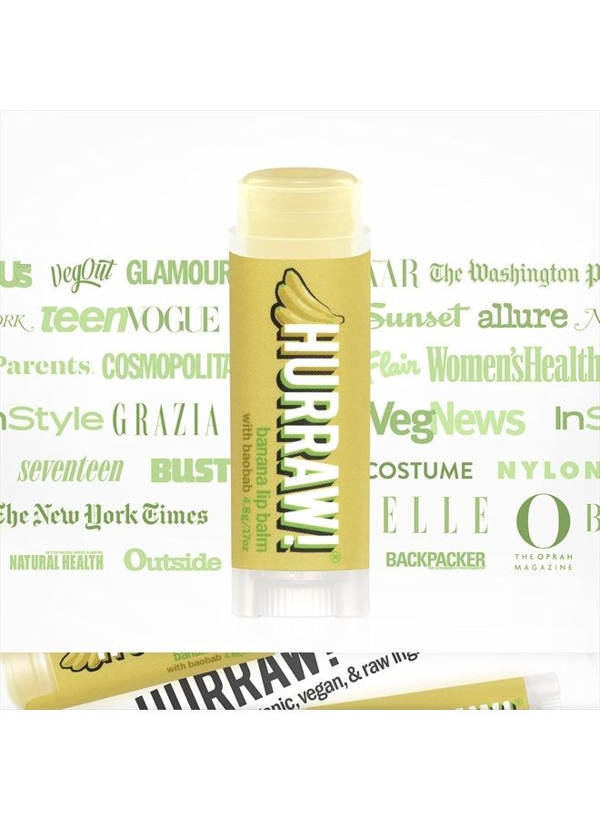 Hurraw! Banana Lip Balm: Organic, Certified Vegan, Cruelty and Gluten Free. Non-GMO, 100% Natural Ingredients. Bee, Shea, Soy and Palm Free. Made in USA - Image 4