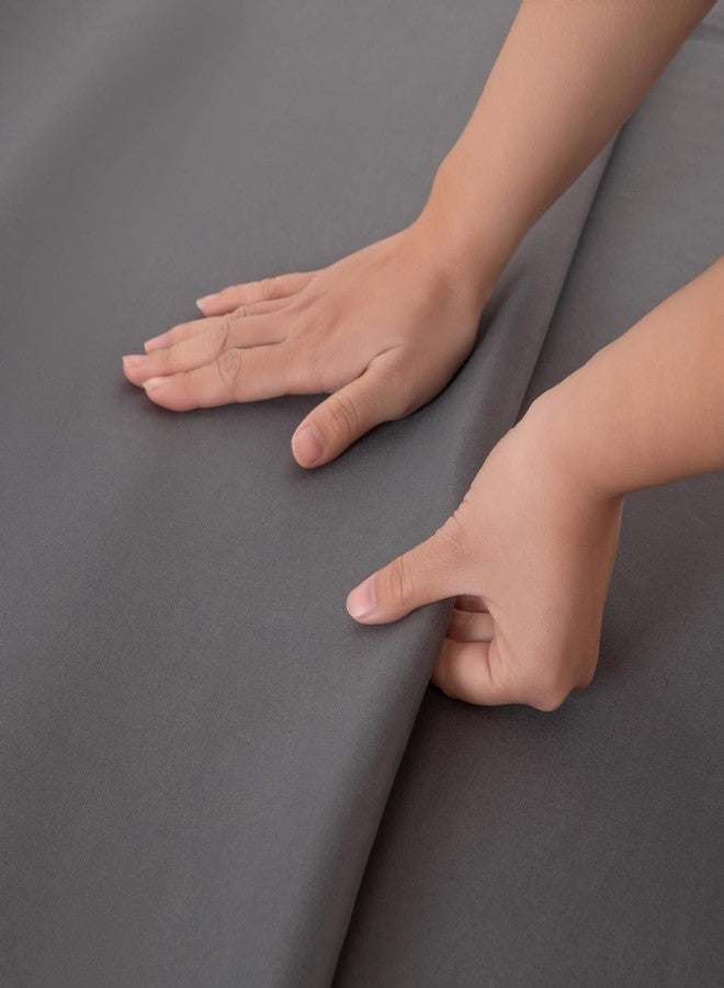 Hotella Twin Flat Sheet Only，66x96Inch Dark Gray - Ultra Soft Breathable Brushed Microfiber Top Sheet - Hotel Quality & Wrinkle-Free - Shrinkage, Fade Resistant - Easy Care Twin Sheets - Image 5