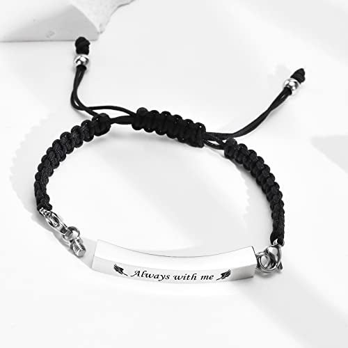 MPRAINBOW Adjustable Cremation Memorial Urn Bracelet - 2pcs Stainless Steel Cremation Manmade Braided Urn Bracelet Keepsake for Ashes with Fill Kit - Image 4