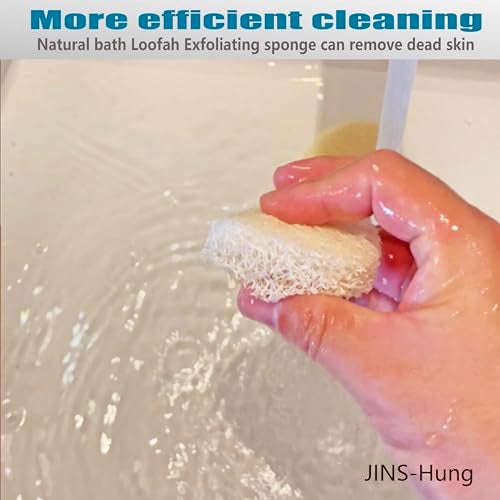 JINS-Hung 36 Pack Natural Loofah Sponge Exfoliating Face Pads - Facial Body Scrubbers Pad - When Bath Shower and Spa - Loofa Sponges Brush Scrub - Bulk Loofahs Scrubber - Cleansing Skin for Women and Men - Image 4