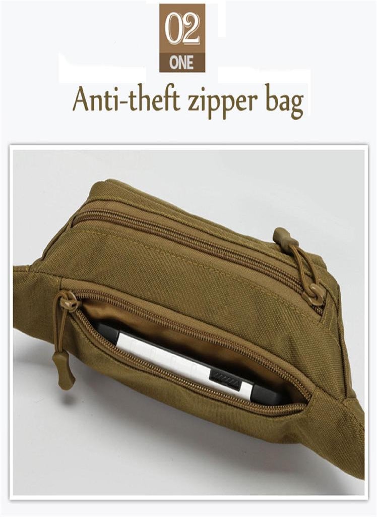 Eckek - Barbarism Military Waist Bag Money for Daily Use Travel Hiking Climbing Running - Image 1
