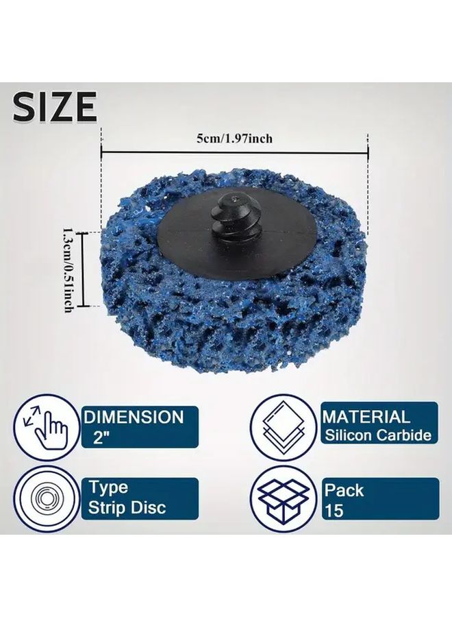 30pcs Quick Change Sanding Wheel Set 2 Inch For Rust Paint Removal Polishing Grinding - Image 3