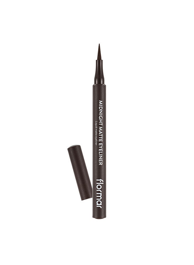 flormar Midnight Matte Liquid Eye Pencil 002 Brown - Image 1