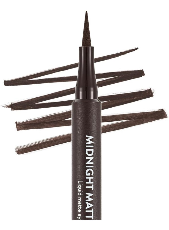 flormar Midnight Matte Liquid Eye Pencil 002 Brown - Image 2