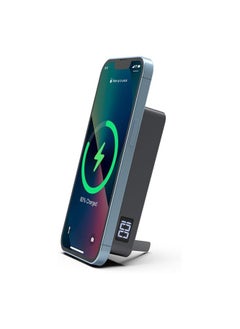 Memorii 10000mAh Magnetic Power Bank 15W Wireless Portable Charger Compatible with Magsafe iPhone PD Power Bank with Transparent Design Magnetic Ring for Other Phones Phone Stand Blue  - Image 3