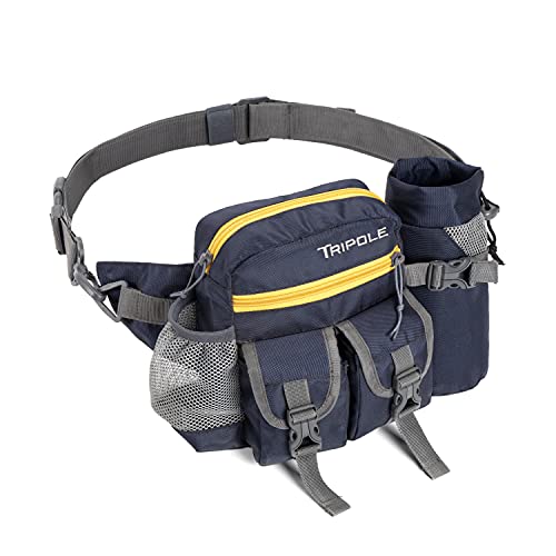 Tripole Waist Pack with Detachable Bottle Holder - Multi-Utility Waist and Sling Bag for Hiking, Cycling, and Backpacking (Blue) - Image 1