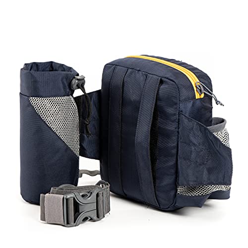 Tripole Waist Pack with Detachable Bottle Holder - Multi-Utility Waist and Sling Bag for Hiking, Cycling, and Backpacking (Blue) - Image 2