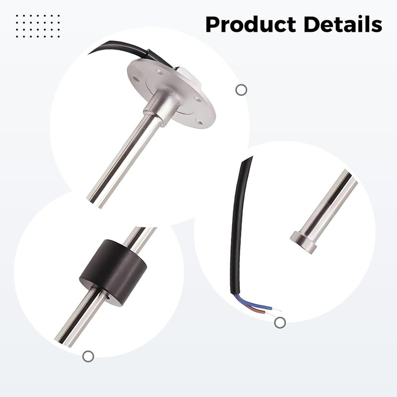 Rv Water Level Sensor, Universal Liquid Gauge for Fuel and Water Tanks, Includes Mounting Kit, for Fire Trucks and Marine - Image 5