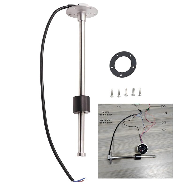 Rv Water Level Sensor, Universal Liquid Gauge for Fuel and Water Tanks, Includes Mounting Kit, for Fire Trucks and Marine - Image 1