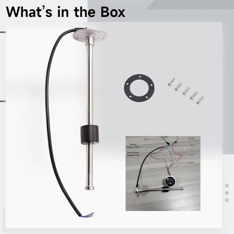 Rv Water Level Sensor, Universal Liquid Gauge for Fuel and Water Tanks, Includes Mounting Kit, for Fire Trucks and Marine - Image 3