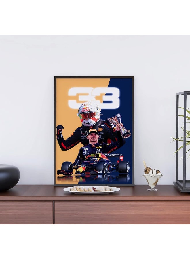 LAMRON Max Verstappen 33 V2 Wall Decoration Art Framed Poster - Image 2