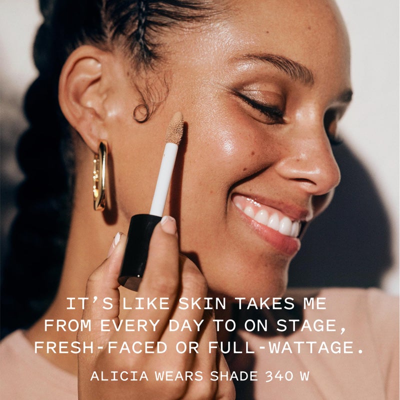 keys مفتاح إنه مثل الجلد خافي عيوب 2 في 1 + تينت، يضيء ويخفي مع النياسيناميد والسكواليين لبشرة متألقة، نباتي، خالي من القسوة، 1 أونصة سائلة - Image 4