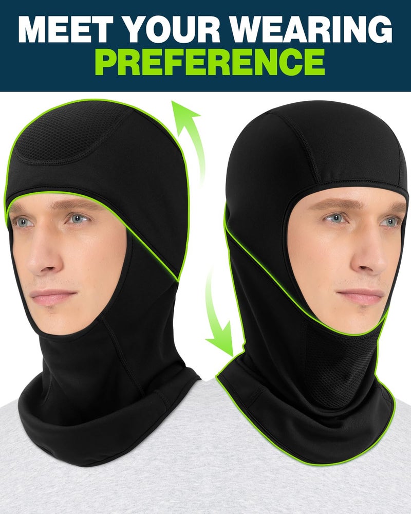 JOEYOUNG Balaclava Face Mask with Breathable Mesh, Moveable Design Ski Mask for Winter Cold Weather Ski Snowboarding Working Men Women Black - Image 2