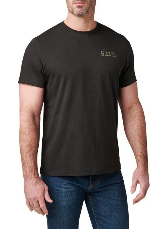 5.11 Brew Ground Ss Tee Short Sleeve Black T-Shirt  - Image 3