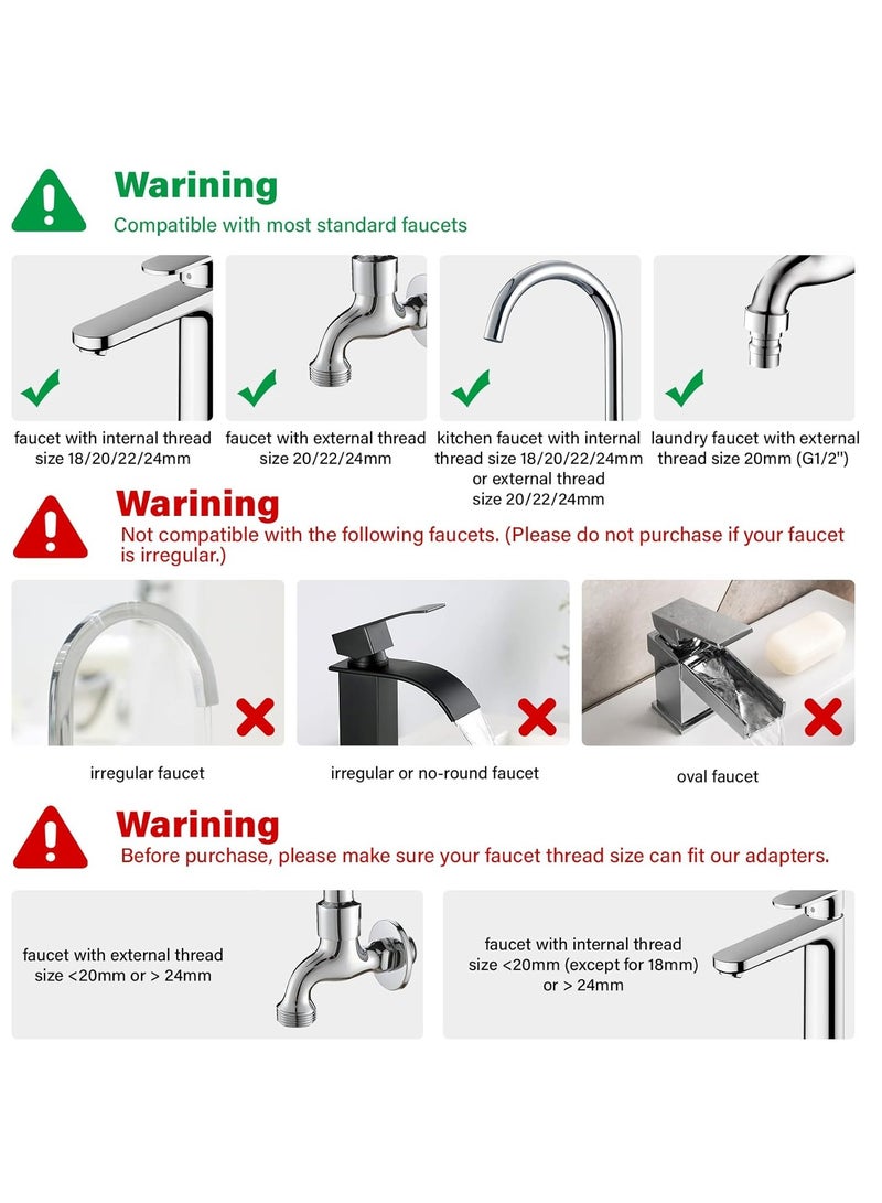 Water Filter for Sink Faucet,1080° Rotating Tap Extender, Remove Chlorine, Taste,Odor More Than 99% Relieve Dry, Rough&Itchy Senstive Skin for Bathroom Face Wash