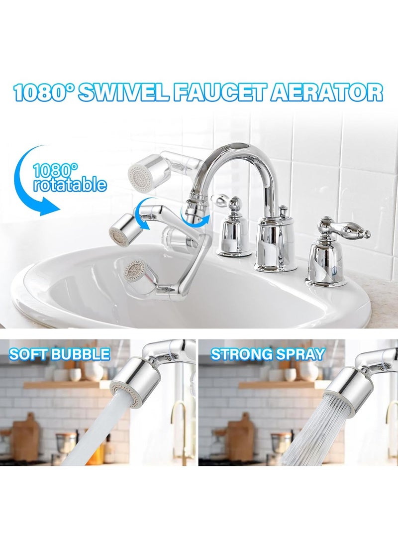Water Filter for Sink Faucet,1080° Rotating Tap Extender, Remove Chlorine, Taste,Odor More Than 99% Relieve Dry, Rough&Itchy Senstive Skin for Bathroom Face Wash