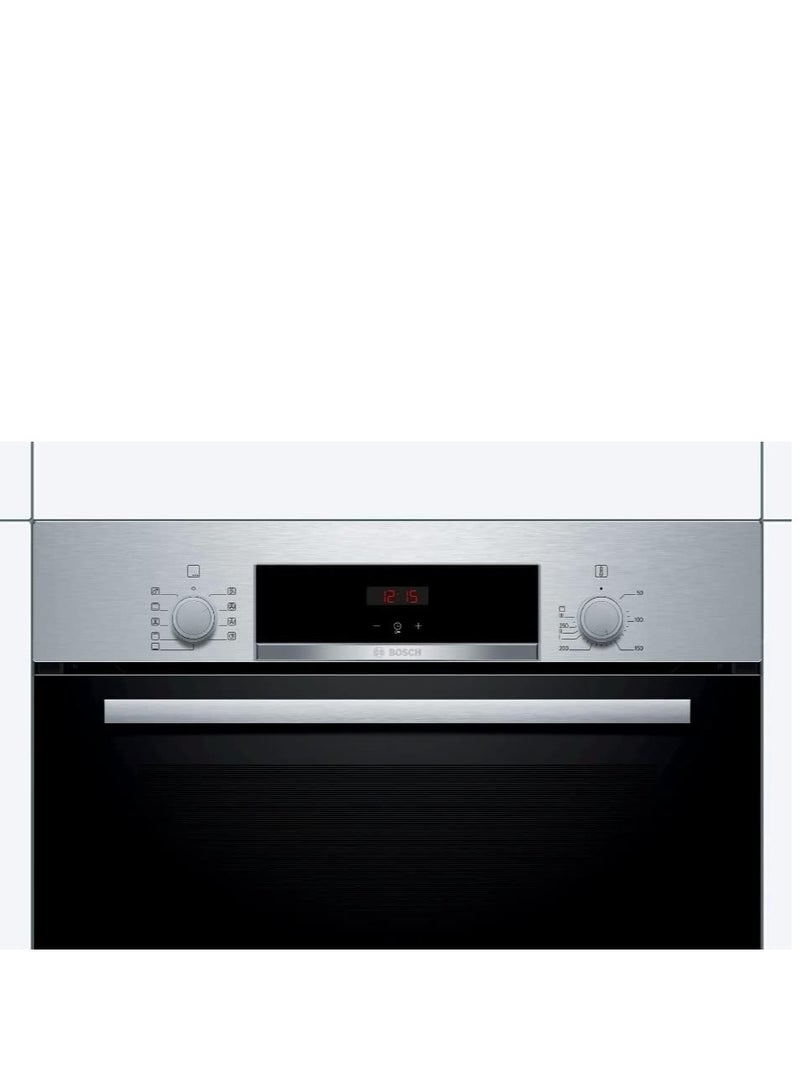 بوش Series 4 Built-In Oven 60 cm, 66L Capacity, 8 Heating Modes, Fast Preheat - Stainless Steel ( HBJ534ES0 ) HBJ534ES0 Silver - Image 2