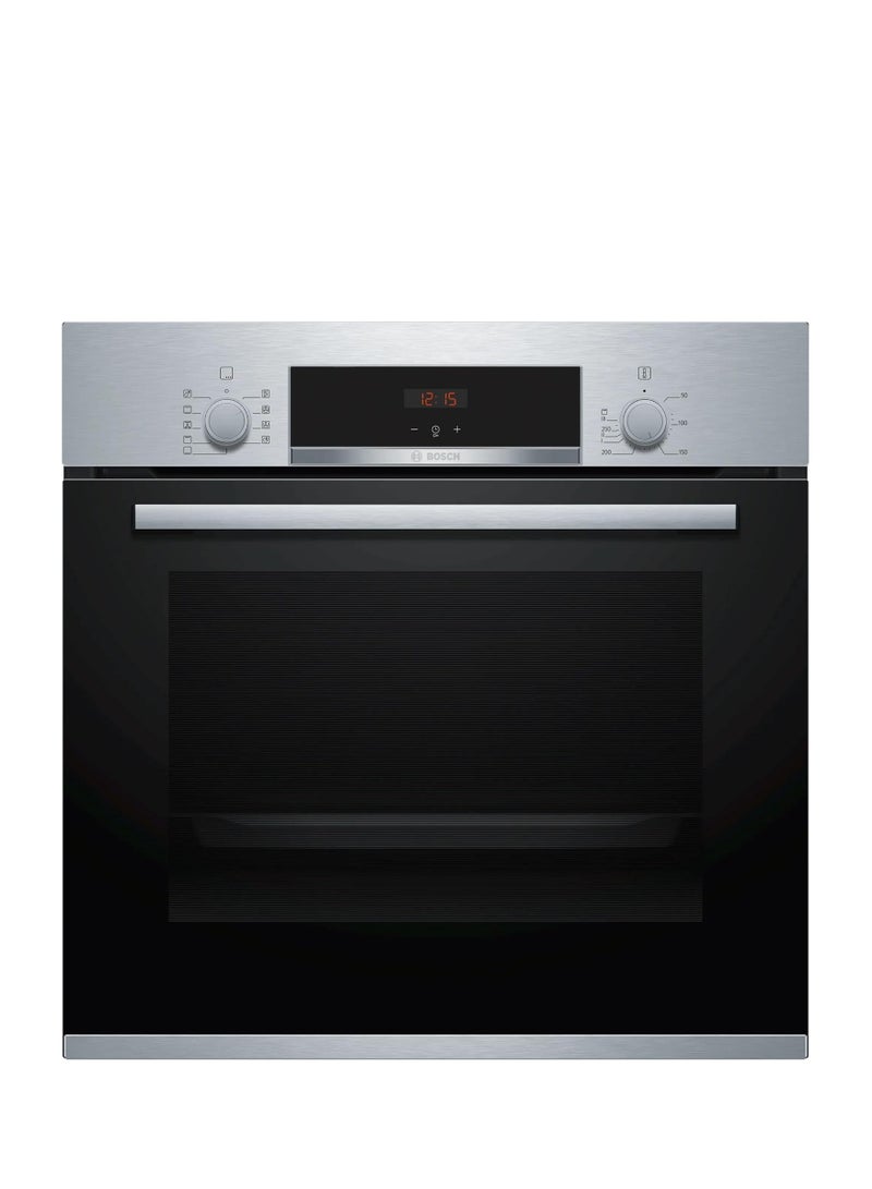 بوش Series 4 Built-In Oven 60 cm, 66L Capacity, 8 Heating Modes, Fast Preheat - Stainless Steel ( HBJ534ES0 ) HBJ534ES0 Silver - Image 1