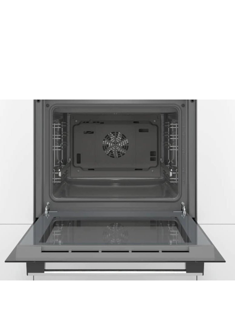 بوش Series 4 Built-In Oven 60 cm, 66L Capacity, 8 Heating Modes, Fast Preheat - Stainless Steel ( HBJ534ES0 ) HBJ534ES0 Silver - Image 3