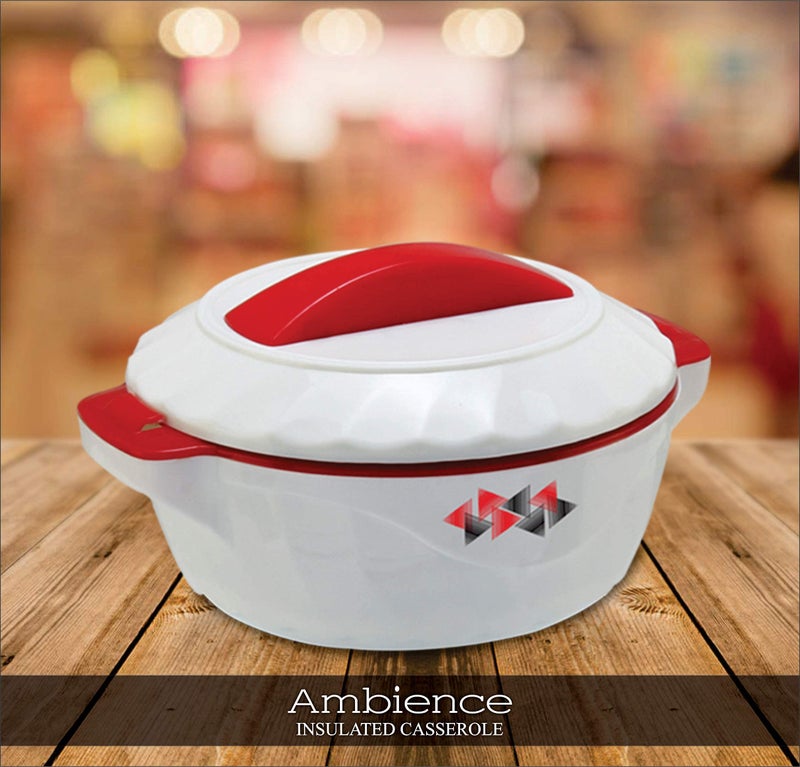 Saura Polypropylene Insulated Inner Steel Food Grade Bpa Free Casseroles 1500 Ml Set of 1 - White - Image 3