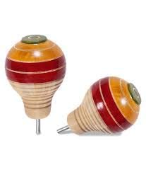 Amit Marketing Wooden Spinning Lattu Pack of 6 Pcs - Multicolor I with Thread I Bhawra I Latto I Bambaram I Traditional Indian Game I Outdoor Games I Fun & Therapeutic I Toys for Kids & Adults - Image 2