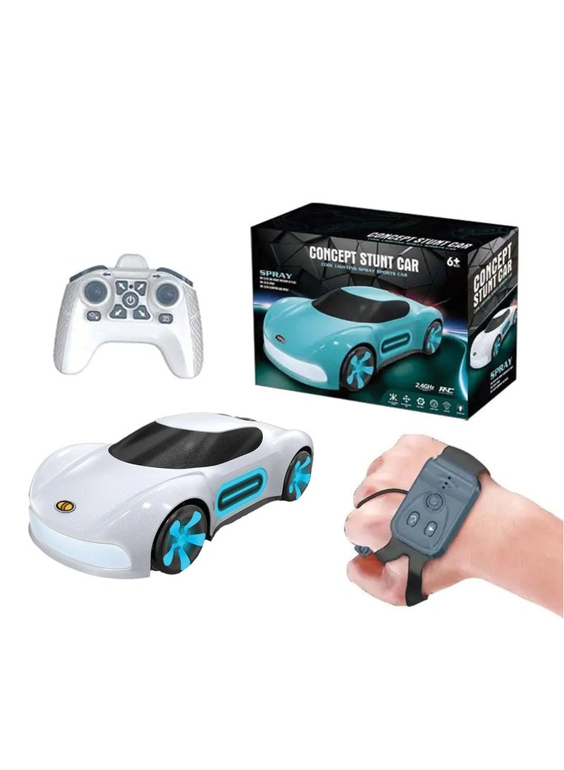 BlueFire 2025 New 2.4G Dual Control RC Stunt Car – 120M Remote Control, Gesture Sensing, Mist Spray Effect, Flashing LED Lights, Music, 4-Channel Drift & Flip Toy – 50 Min Playtime, 1:16 Scale – Ready-to-Use for Kids & Adults (Ages 8+)  - Image 1