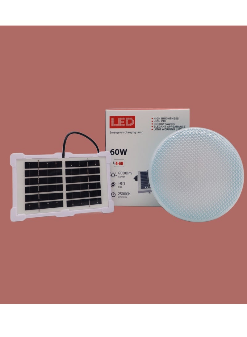 Yuwell 60W Solar Camping Light Usb Charging Light Rechargeable Bulb Solar Tent Lamp Light Bulb With Solar Panel Emergency Bulb IP20 Waterproof Solar Light - Image 3