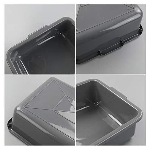 Xowine 4-Pack 13 L Gray Commercial Bus Tubs, Utility Bus Boxes - Image 3
