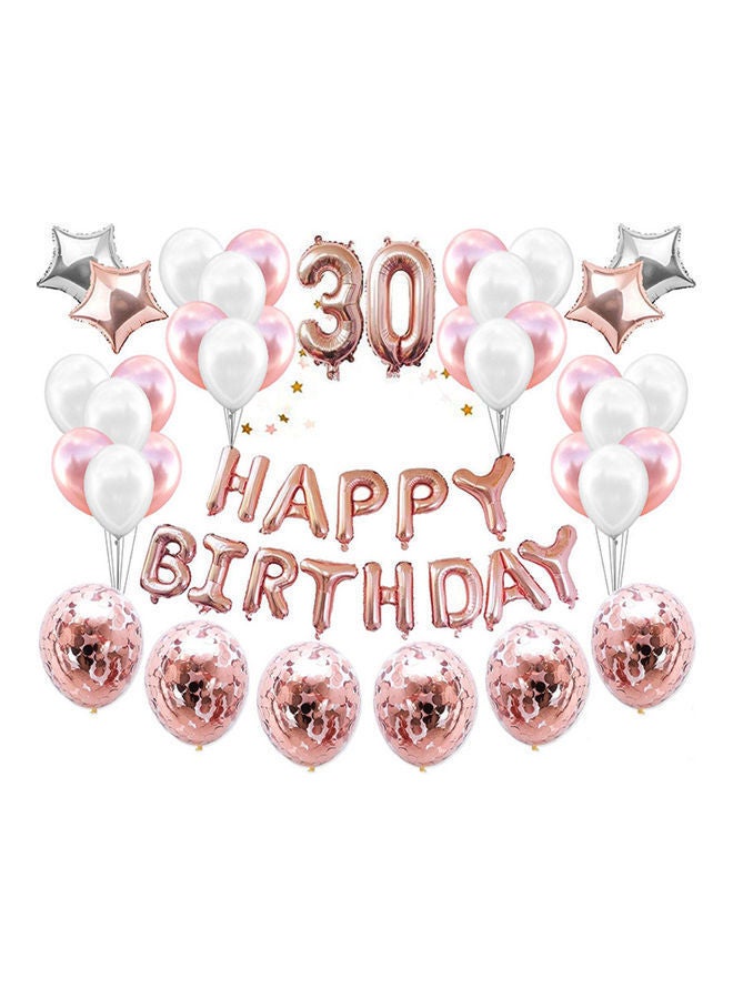 نيبمينينت مجموعة بالونات وقصاصات ورق ملون مطبوع عليها عبارة Happy Birthday