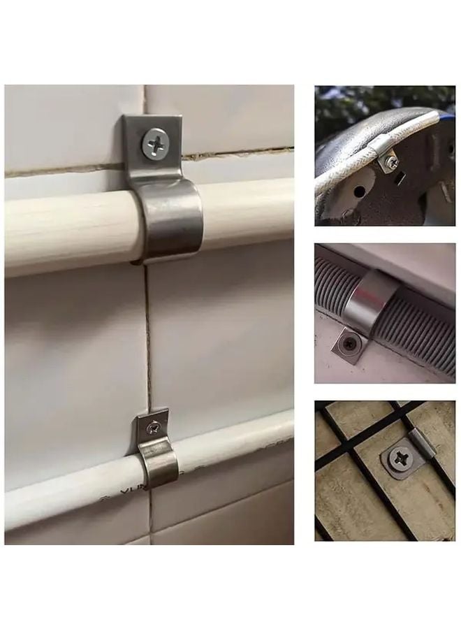 50pcs Zinc Plated Single Hole Pipe Clamp Cable Clamps Heavy Duty Electrical Conduit Straps - Image 5