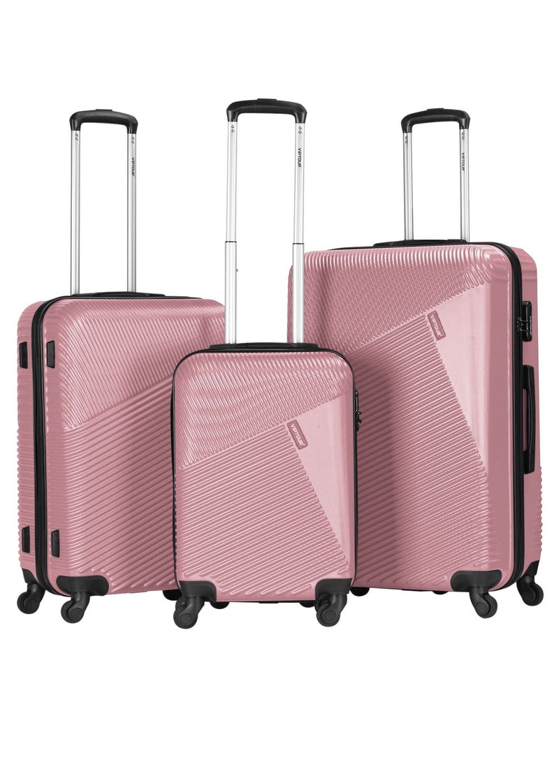 فيبتور طقم حقائب سفر 3 قطع ABS بعجلات مع نظام رقم قابل للقفل - Image 1