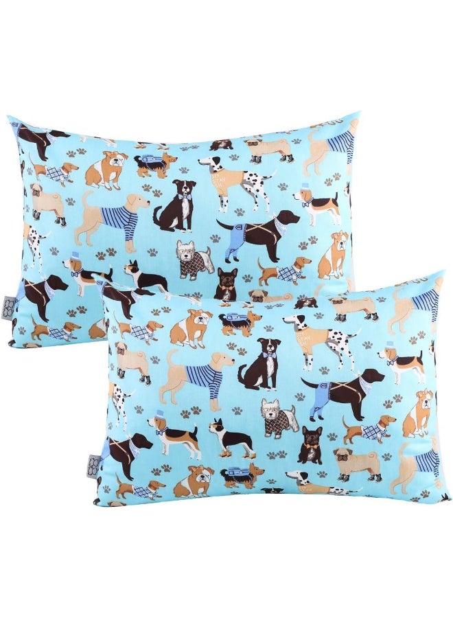 UOMNY Toddler Pillowcases - 2 Pack Pillowslip Case Fits Pillows Sized 13 x 18 or 12x 16 Bedding Pillow Cover for Sleeping Kids Bedding Pillow Cover Dog Kids' Pillowcases - Image 1