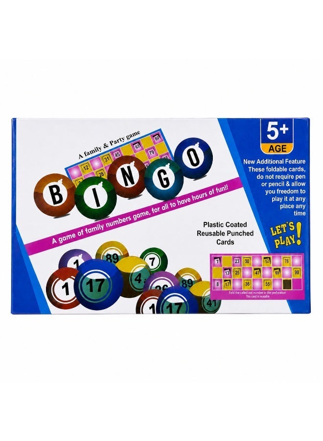Bingo Game for Kids & Families with Reusable Punched Cards - Ages 5+ - Image 1
