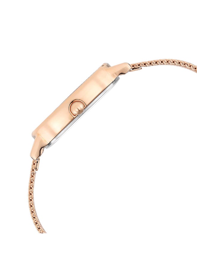 TITAN Womens Raga Viva V Phase II Brown Dial Stainless Steel Analog Watch - 2665WM01, Rose Gold Plating - Image 4