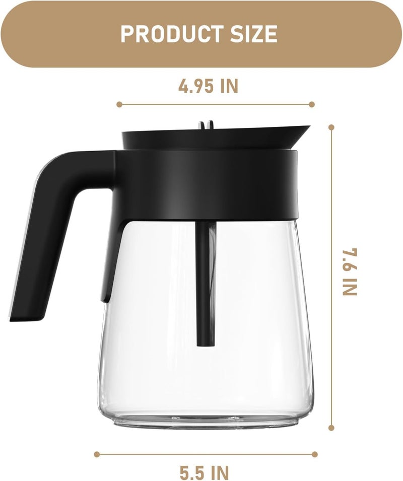 Shonshon 12 Cup Coffee Maker Carafe Replacement Pot Coffee Jug Compatible with Ninja Coffee Maker CFP101 CFP201 CFP301 CFN601 CFP200 CFP250A CFP300 CFP305 CFP307 CFN602 CM400 CM401 CF090 CF091 CF092 - Image 5