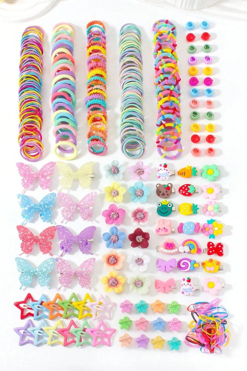 Generic Girls' Hair Accessories Set – 510 Pieces Including Clips and Hair Ties in a Variety of Colors and Unique Shapes. Offers Endless Hairstyling Options and Makes a Practical and Special Gift for Girls of All Ages - Image 3