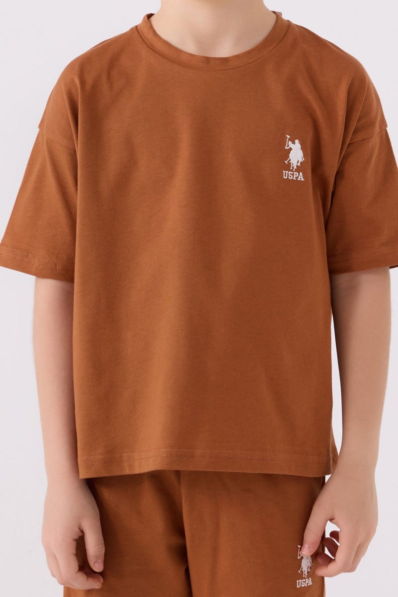 U.S. Polo Assn. Boys Light Brown Bermuda Set  - Image 4