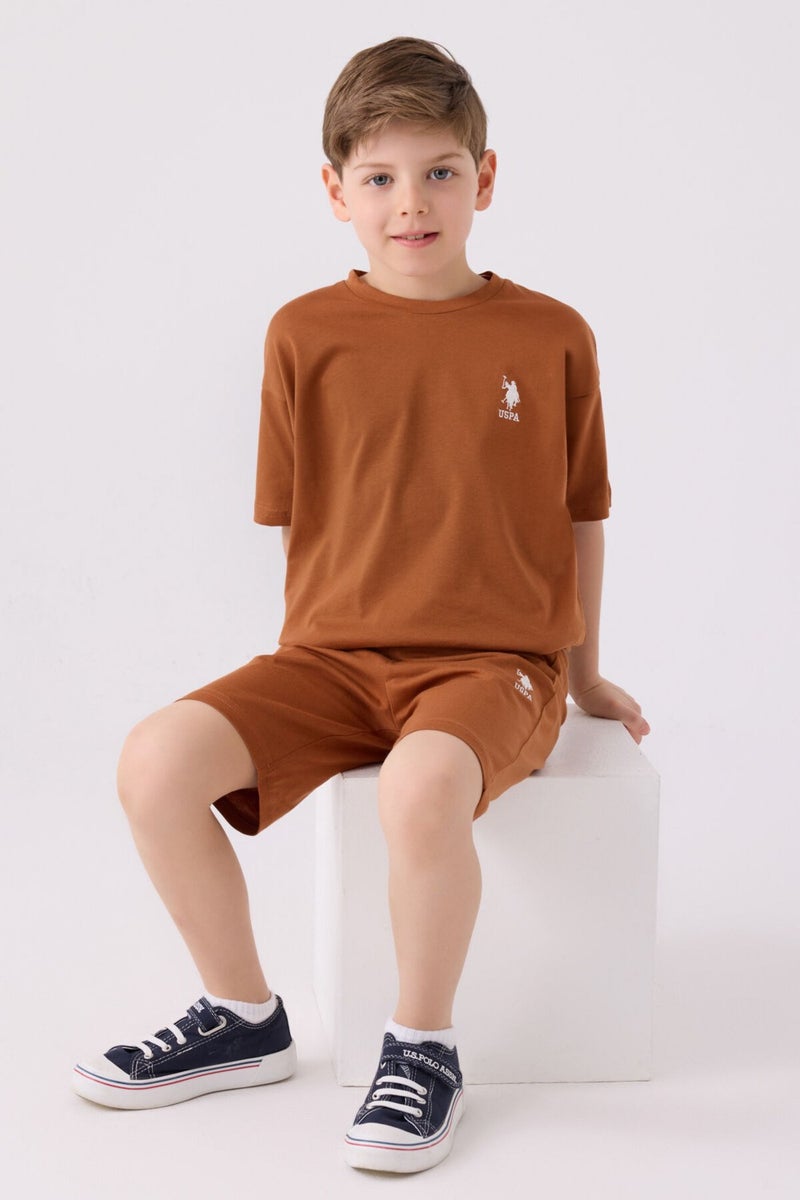 U.S. Polo Assn. Boys Light Brown Bermuda Set  - Image 3