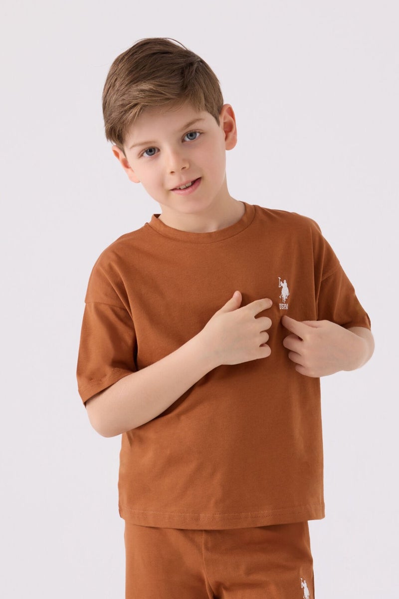 U.S. Polo Assn. Boys Light Brown Bermuda Set  - Image 2