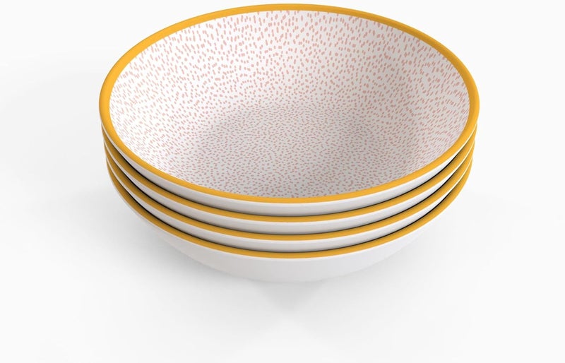 TervisHome Melamine Bowls  Set of 4  Enchanted Garden Collection  Durable Stonewarelike Quality Dishwasher Safe Perfect for Indoor and Outdoor Use - Image 1