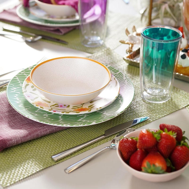 TervisHome Melamine Bowls  Set of 4  Enchanted Garden Collection  Durable Stonewarelike Quality Dishwasher Safe Perfect for Indoor and Outdoor Use - Image 4