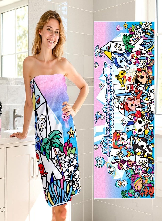 tokidoki Unicorno Beach Towel, 59 X 27 Inch Large Microfiber Beach Towel, Sand Free Quick Dry Towel Soft Bath Towel for Women Swimming Travel - Image 3