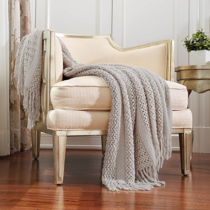 CREVENT Home Decor Couch Sofa Chair Bed Throw Blanket  Soft Warm Cozy Light Weight for Travelling  Giftable for Christmas(50''X60'' Taupe) - Image 1